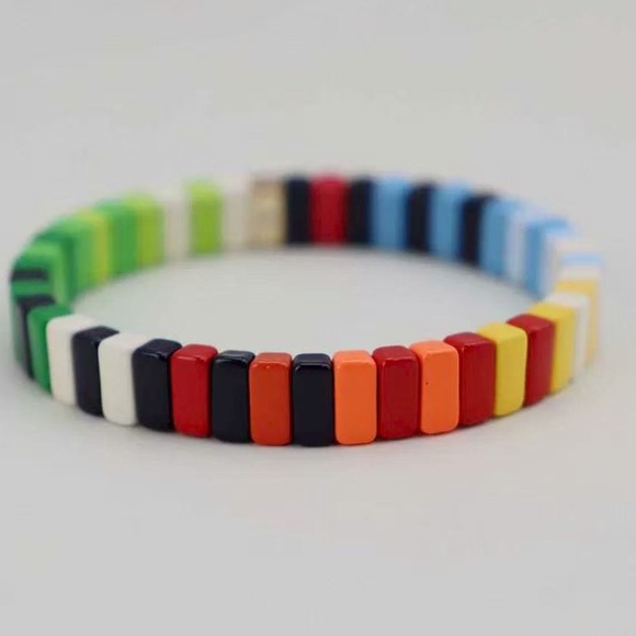 Roxanne Assoulin - Rainbow Brite Bit X Bit Colorful Stretch Bracelet - Picture 1 of 2